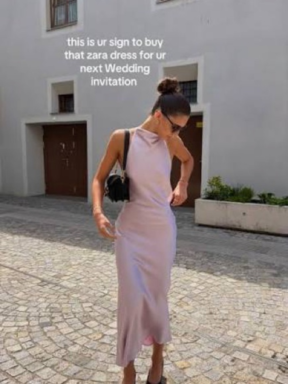 Zara Sleeveless Satin Midi Dress in Light Pink